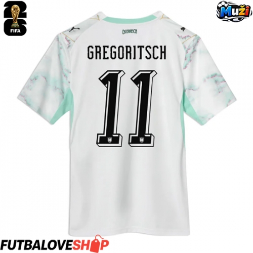 Dres Rakúsko Michael Gregoritsch #11 Preč MS 2026 Krátky Rukáv